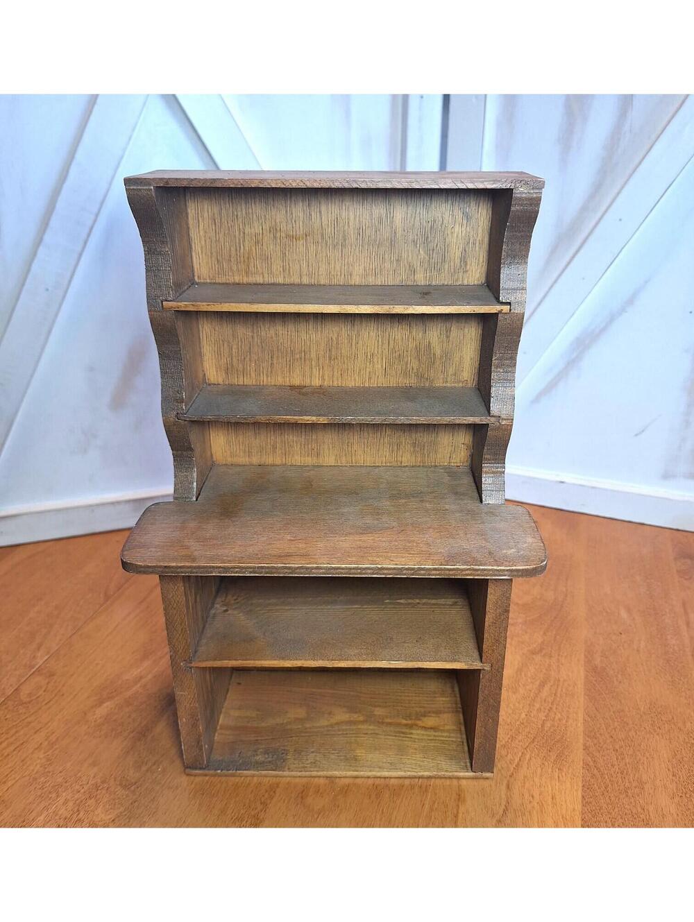 Miniature Dollhouse Handmade Country Hutch w/5 Shelves 12"H X 7.5"W X 4"D